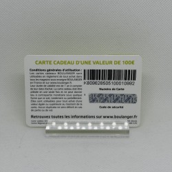 Gift Card Boulanger
